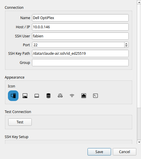 Add Machine dialog