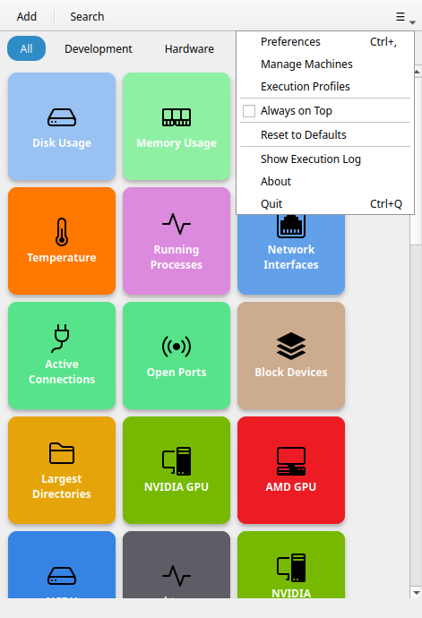 Hamburger menu open