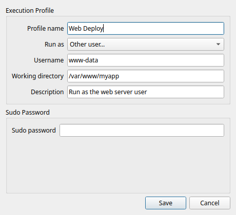 Profile editor